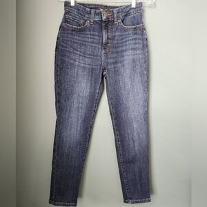 Lee Dark Wash Sculpting Slim Fit Mid Rise Skinny Leg Jeans Size 8 Short